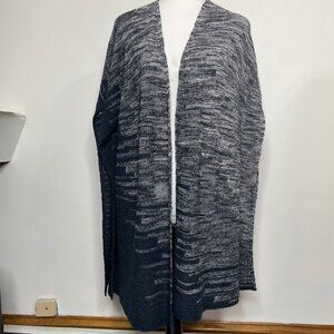 J Jill Pure Jill Sweater Poncho Open Front Knit Shawl Cardigan Blue Size XS/S